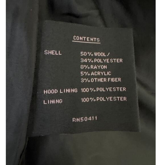 FS Limited Medium 50% Wool Pea, Car Coat with Soft Quilted Fleece Lined Hood - Picture 7 of 7